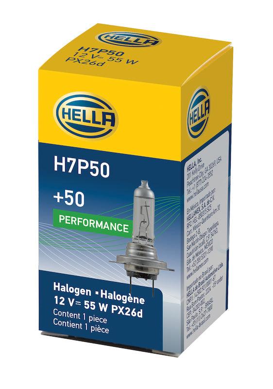 HELLA H7P50 Performance Series Halogen Light Bulb - greatparts