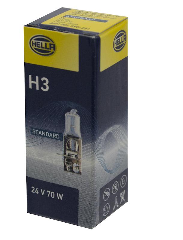 HELLA H3 24V Standard Series Halogen Light Bulb - greatparts