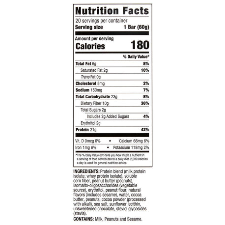 Kirkland Signature Protein Bars Chocolate Peanut Butter Chunk 2.12 oz, 20-count