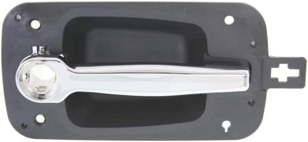 for International 8600 Transtar Exterior Door Handle Front, Driver Side Black Bezel with Chrome Lever (2008-2011) | with Key Hole| Trim: Base