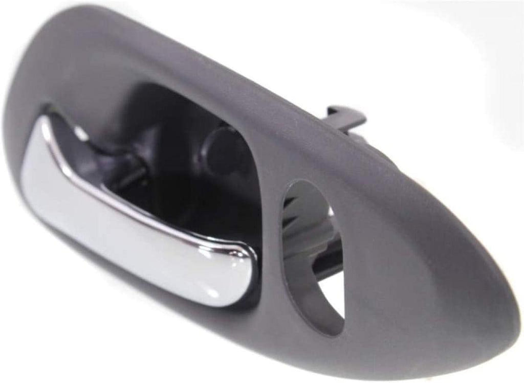 for Honda Accord Interior Door Handle Front, Driver Side Gray Bezel with Chrome Lever (1998-2002) | with Door Lock Button | Trim: LX/EX/SE | HO1352123 | 72165S82A01ZA