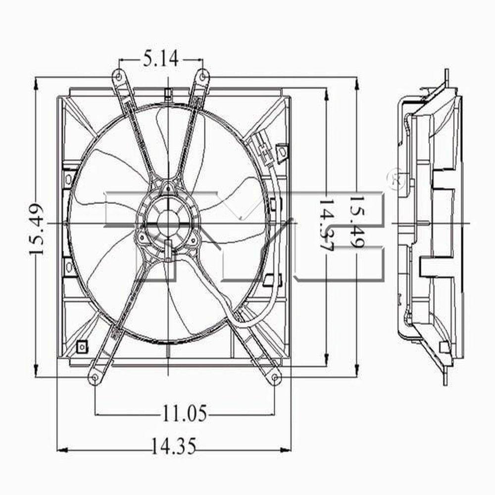 600150 Engine Cooling Fan Assembly Fits 1991 Eagle Talon