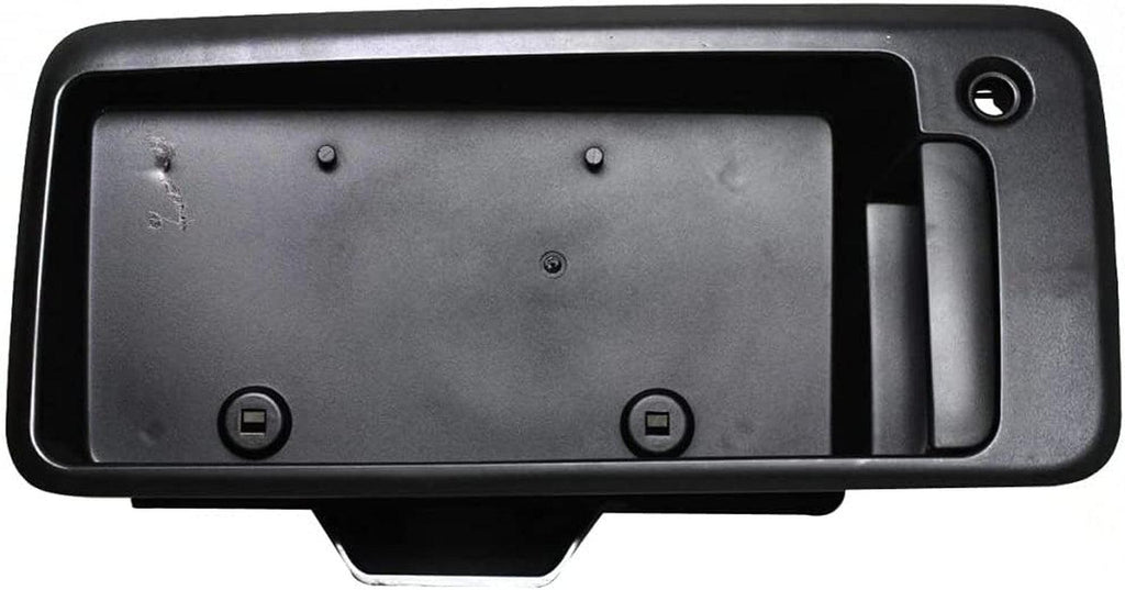 for Chevy Express 2003 04 05 06 2007 Door Handle | Exterior | W/Integral License Bracket | Textured Black | Replacement for GM1820106 | 15269298, 23489985