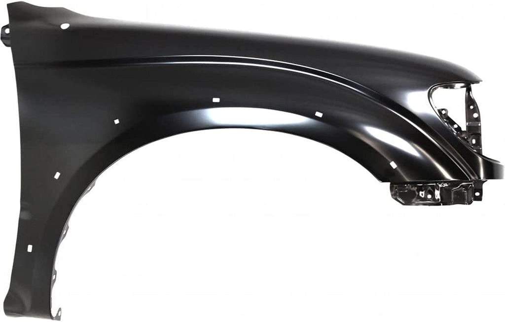 Compatible with Toyota Tacoma 2001 02 03 2004 Front Fender Passenger Side | with Mudguard Provision; with Holes for Antenna & Fender Flare | 5380104060, TO1241188 | Trim: Base/Dlx/Pre Runner/S-Runner