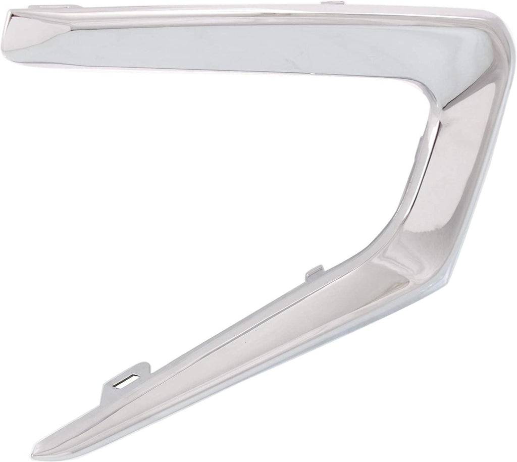 Evan-Fischer Bumper Molding Compatible with Chevrolet Malibu 16-17 Front LH Chrome L/Ls Models