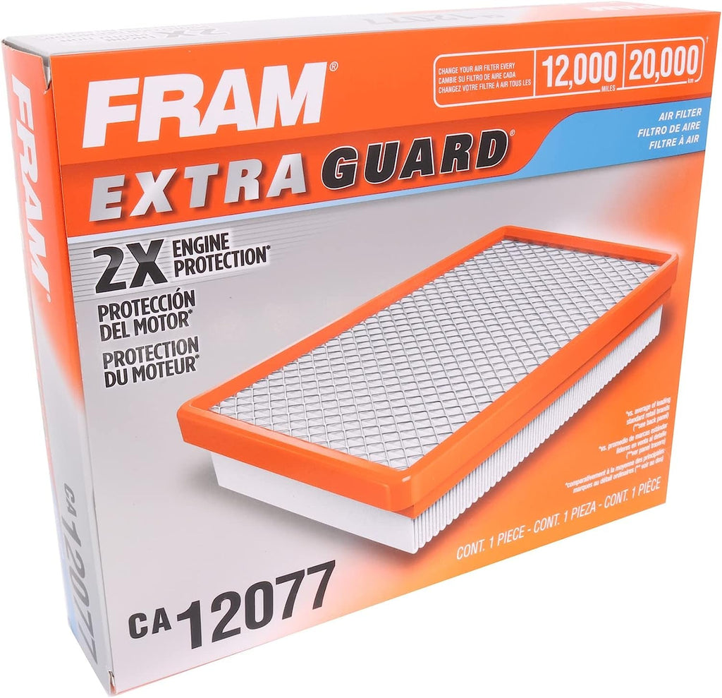 Extra Guard Flexible Panel Engine Air Filter Replacement, Easy Install W/ Advanced Engine Protection and Optimal Performance, CA12077, for Select Volvo Vehicles