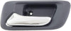 for Honda Accord Interior Door Handle Rear, Driver Side Gray Bezel with Chrome Lever (1998-2002) | Trim:All Submodels | HO1553103 | HO1553103