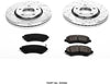 K5244 Front Z23 Carbon Fiber Brake Pads with Drilled & Slotted Brake Rotors Kit