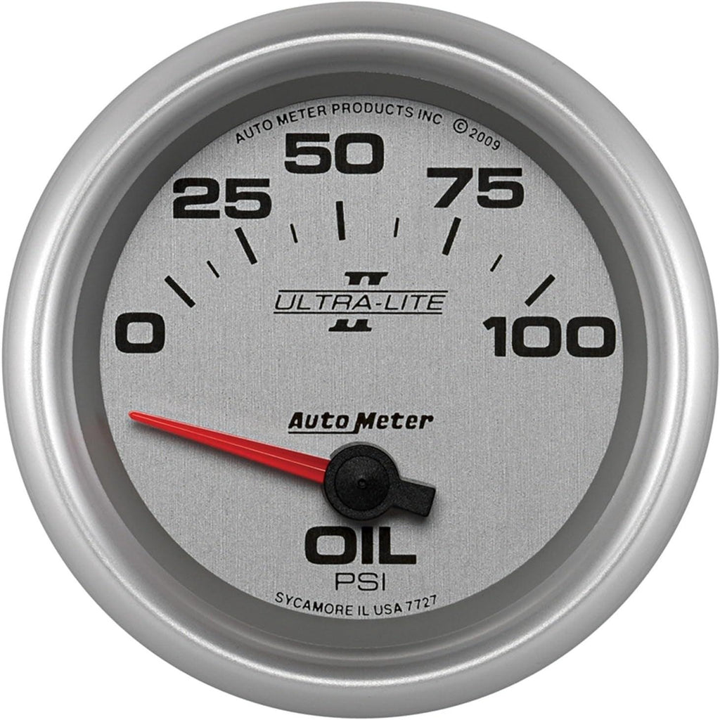 7727 Ultra-Lite Pro II 2-5/8" 0-100 PSI Short Sweep Electric Oil Pressure Gauge