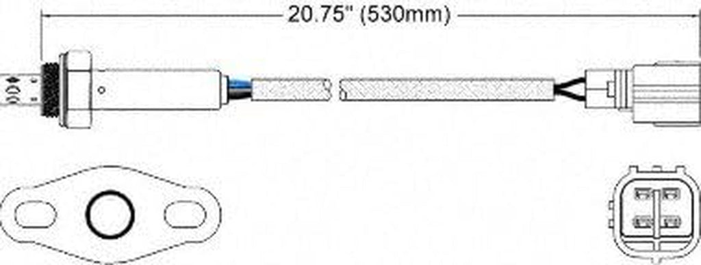 250-24501 Oxygen Sensor with Flange, Titania