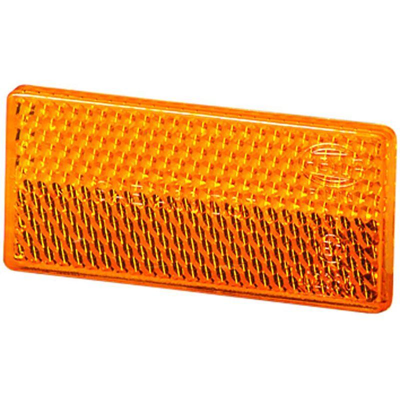 4412 Amber Rectangular Reflex Reflector with Adhesive - greatparts