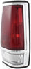 Tail Light Lens and Housing Compatible with 1985-1986 Nissan 720 with Chrome Trim, Set of 2, Driver and Passenger Side