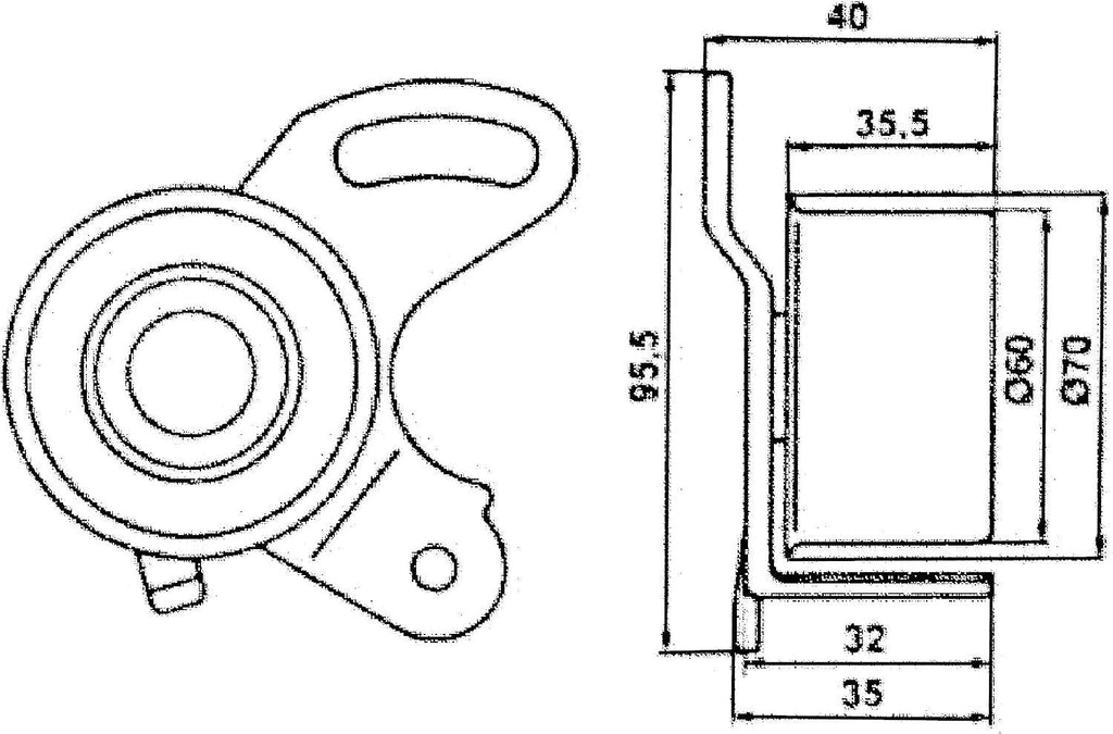 Gold T41051 Manual Timing Belt Tensioner