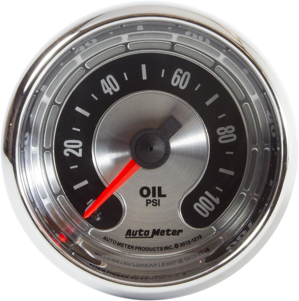 1219 American Muscle 2-1/16" Electric Oil Pressure Gauge (0-100 PSI, 52.4Mm)