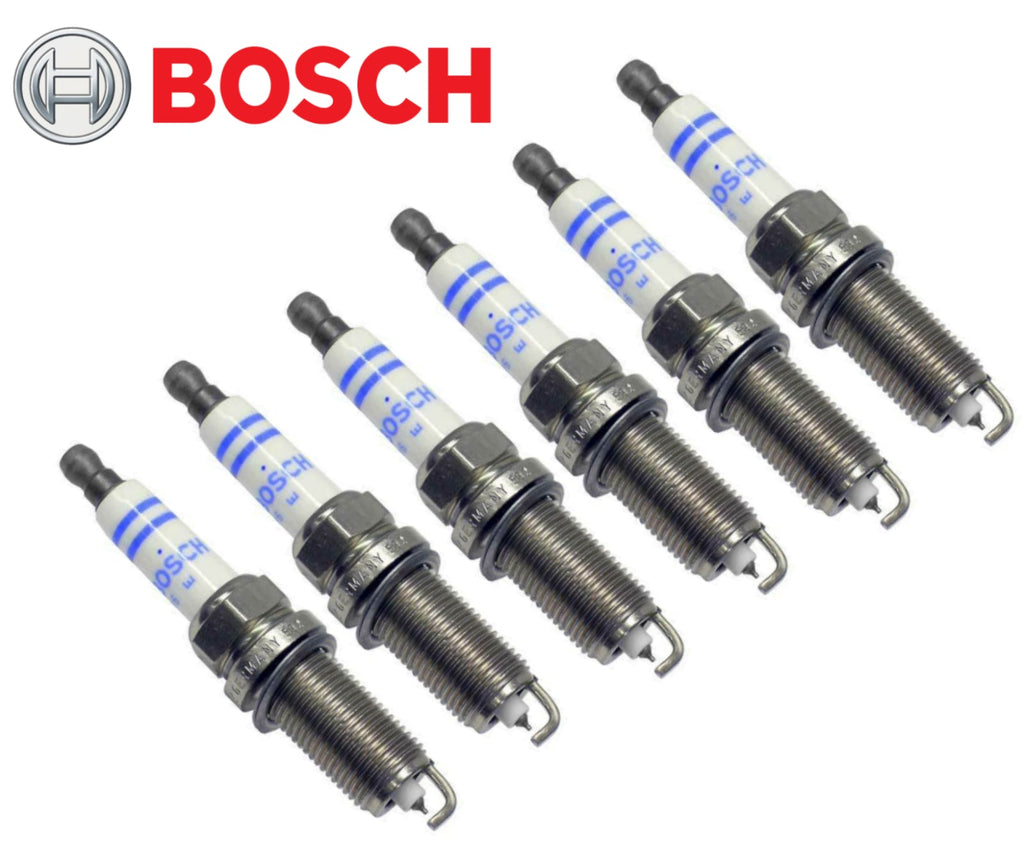 OEM Spark Plug Set Double Platinum (6Pcs) Bosch for BMW 6Cyl 2.5L 3.0L 06-09