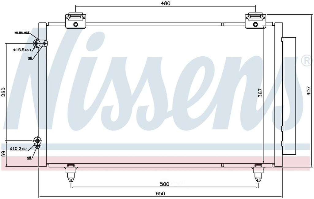 A/C Condenser-Xr Front Nissens 940299