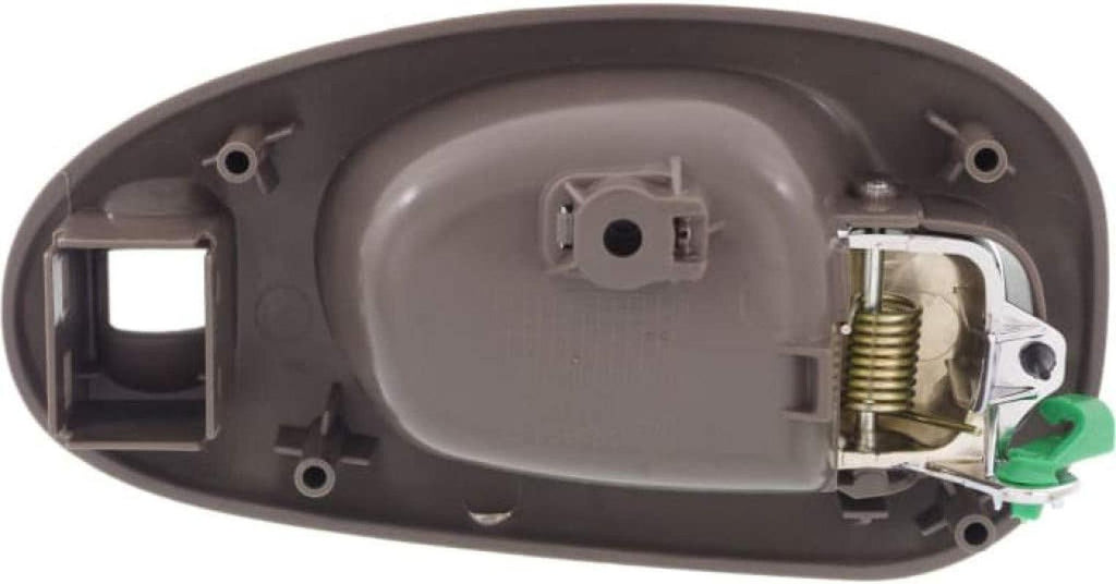 Compatible with Chrysler LHS Interior Door Handle 1999-2001 Driver Side Front Gray Bezel with Chrome Lever | with Door Lock Hole | Trim: Base