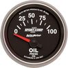 3627 2-1/16" 0-100 PSI Short Sweep Electric Oil Pressure Gauge