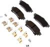 Silver 14D1391CHF1 Ceramic Rear Disc Brake Pad Set with Shims and Clips