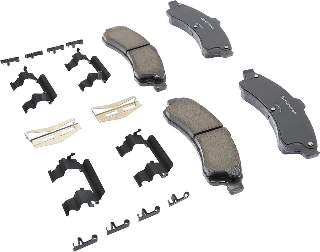 Gold 17D882CHF2 Ceramic Front Disc Brake Pad Kit with Springs and Clips