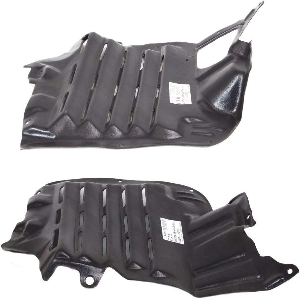 For Mazda Miata Splash Guard/Fender Liner 2001 02 03 04 2005 Driver and Passenger Side Pair/Set | Front | Front Section | All Submodels | MA1250109 + MA1251109 | N06756142 + N06756132