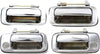 Front and Rear, Driver and Passenger Side Exterior Door Handle Set of 4 Compatible with 1991-1997 Toyota Land Cruiser Zinc Chrome