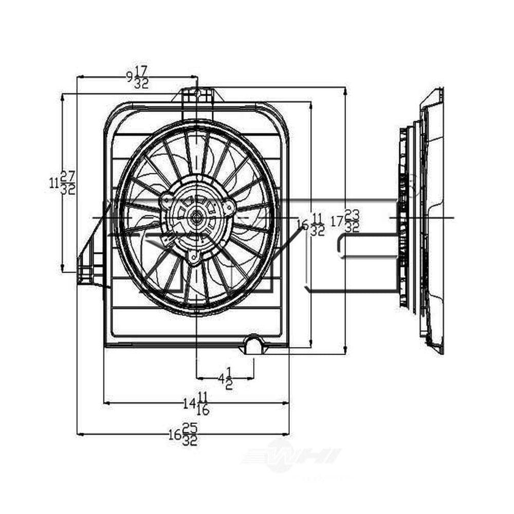 Engine Cooling Fan Assembly Fits 2003 Chrysler Town & Country