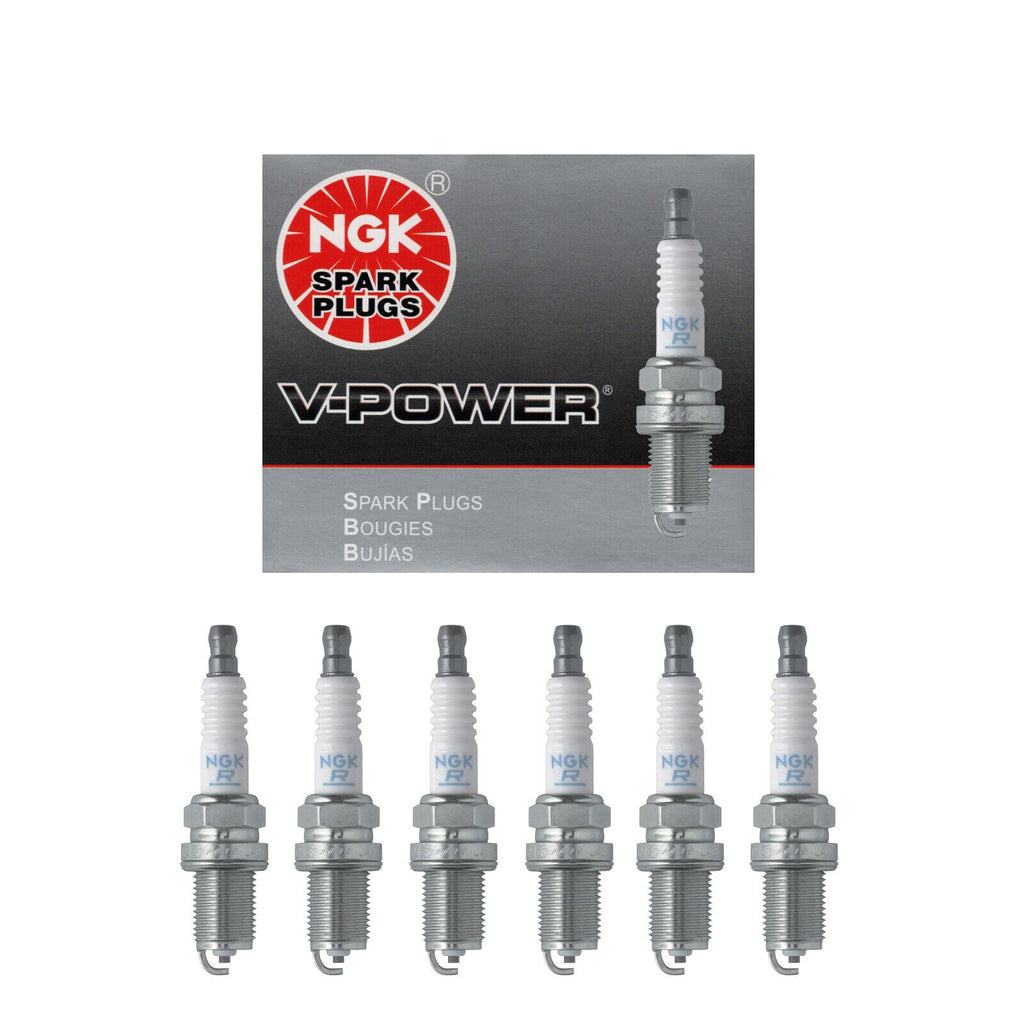 NGK V-Power Premium Copper Spark Plug Set 6PCS. 91-08 for Audi BMW VW 4644 BKR7E