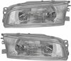 : for 1997 1998 1999 2000 2001 Mitsubishi Mirage Headlight Assembly Driver and Passenger Side W/Bulbs - Replaces MI2502114 MI2503114 (Vehicle Trim: Sedan)