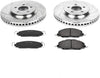 K5407 Front Z23 Carbon Fiber Brake Pads with Drilled & Slotted Brake Rotors Kit