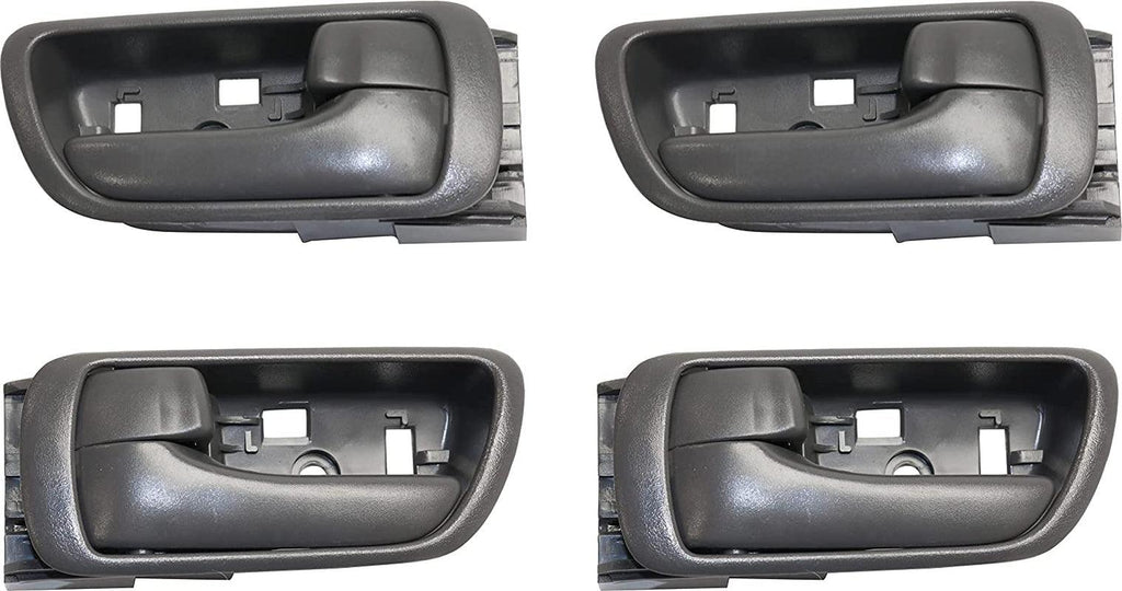 Aftermarket Front and Rear Interior Door Handle Set of 4 Compatible with 2002-2006 Toyota Camry Gray with Door Lock Button Driver and Passenger Side