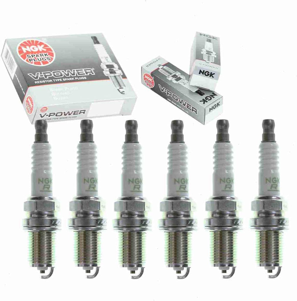 6 Pc NGK V-Power Spark Plugs Compatible with Mitsubishi Montero Sport 3.0L 3.5L V6 1999-2004