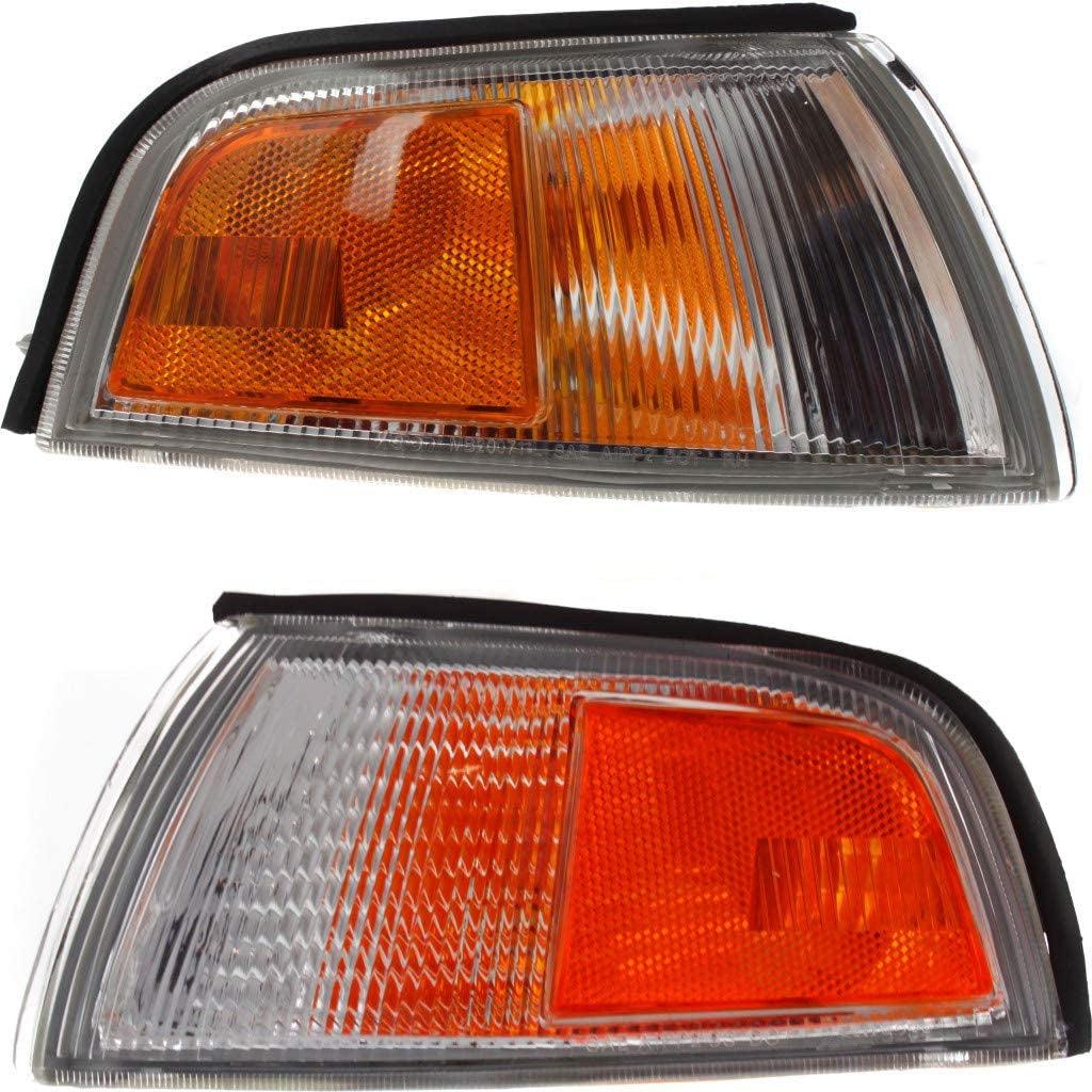 : for 1997 1998 1999 2000 2001 Mitsubishi Mirage Turn Signal/Parking Light Assembly Driver and Passenger Side Pair W/Bulbs - Replaces MI2520107 MI2521107 (Vehicle Trim: Sedan)