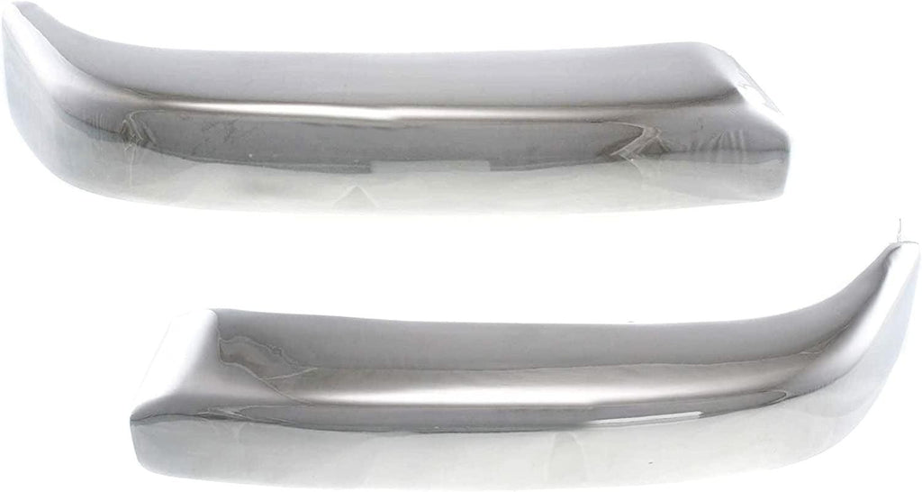 Bumper End SET Compatible with 1998-2000 Toyota Tacoma Chrome Front, Driver and Passenger Side