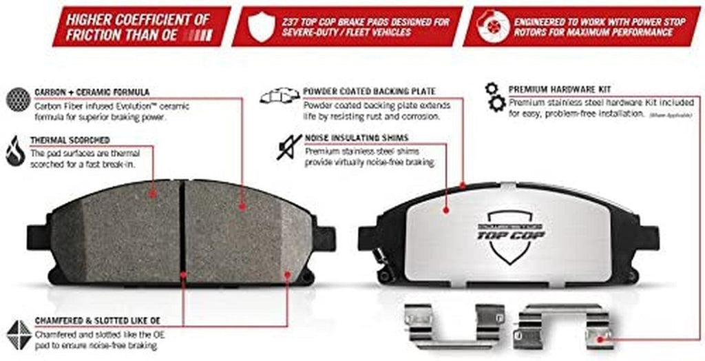 Z37-1611 Z37 Top Cop Severe-Duty/Fleet Brake Pad