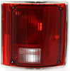 Tail Light Lens and Housing Compatible with 1979-1986 GMC K1500 Suburban / C1500 Suburban / K2500 Suburban with Chrome Trim, Set of 2, Driver and Passenger Side