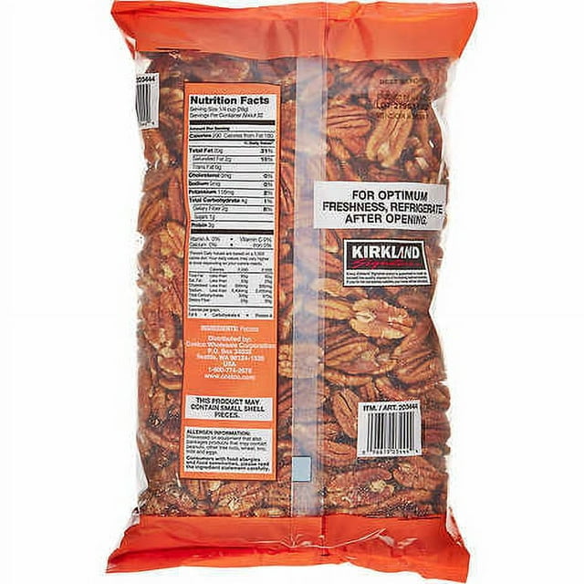 2 Pack Kirkland Pecan Halves U.S. #1 Fancy (Two 32 Oz Bags of Pecans) 4LB