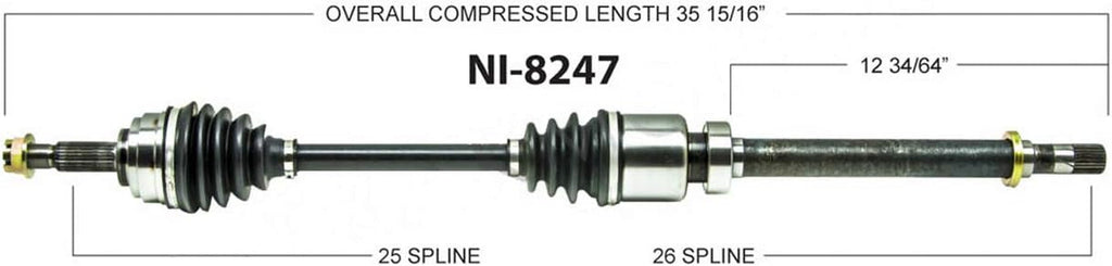 NI-8247 CV Axle