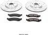 K5507 Front Z23 Carbon Fiber Brake Pads with Drilled & Slotted Brake Rotors Kit