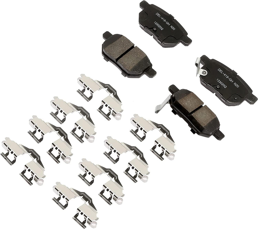 Gold 17D1354CHF1 Ceramic Rear Disc Brake Pad Kit with Clips