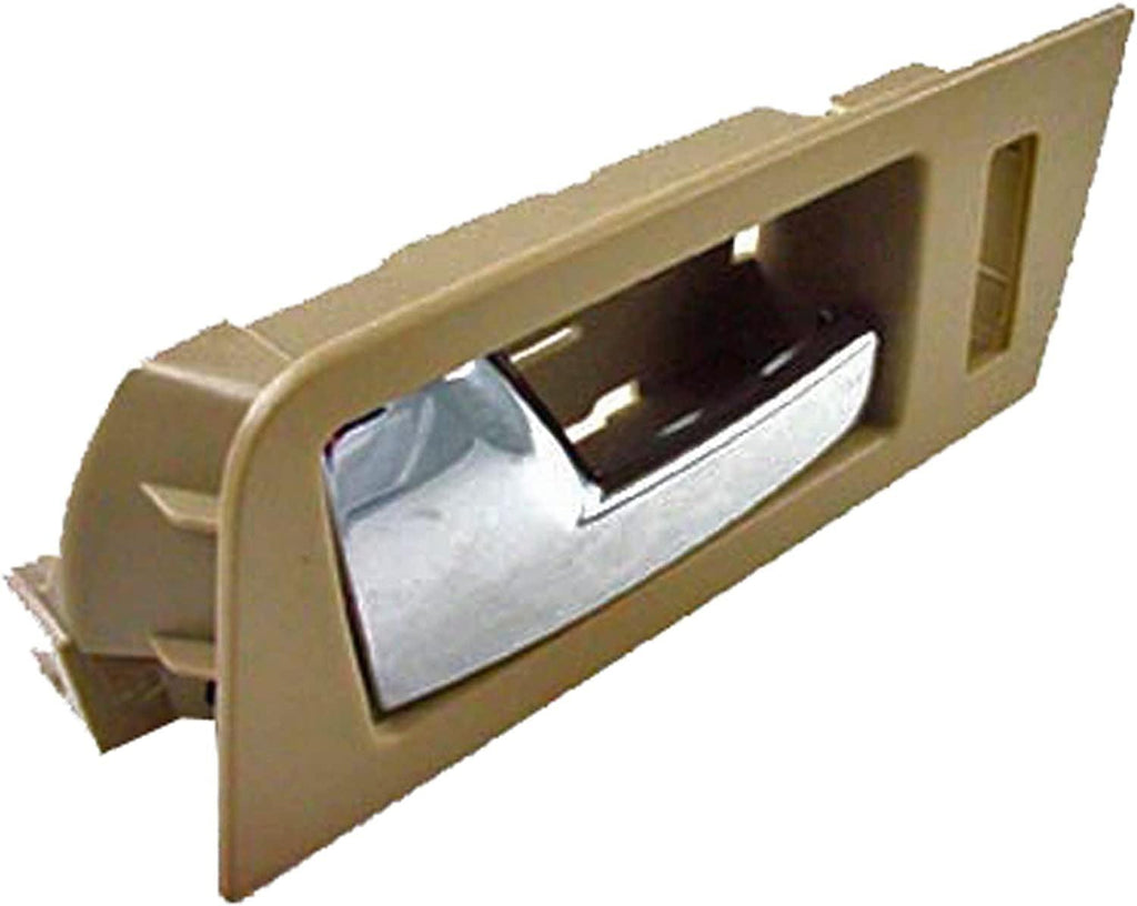 Dorman 81763 Front Driver Side Interior Door Handle Compatible with Select Ford / Mercury Models, Beige; Chrome Lever