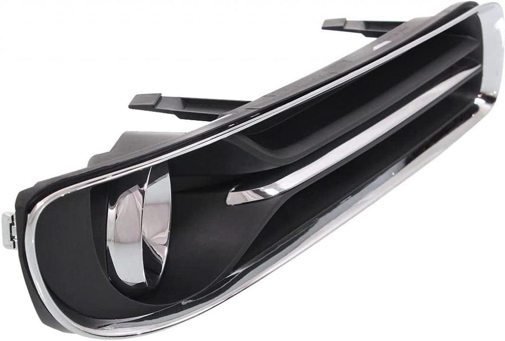 for Chrysler 300 Fog Light Cover 2011 12 13 2014 Outer Passenger Side | Black | W/Chrome Trim | DOT/SAE Compliance | CH1039126 | 68127946AB