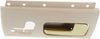 Interior Door Handle Compatible with 2003-2011 Lincoln Town Car Front, Passenger Side Beige Bezel with Chrome/Gold Lever