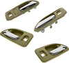 Door Handle Interior Chrome & Beige Front & Rear Set of 4 for 94-97 Accord