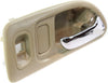 Interior Door Handle Set Compatible with 1994-1997 Honda Accord Front, Driver and Passenger Side Beige Bezel with Chrome Lever Sedan