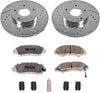 K1041-26 Front Z26 Carbon Fiber Brake Pads with Drilled & Slotted Brake Rotors Kit