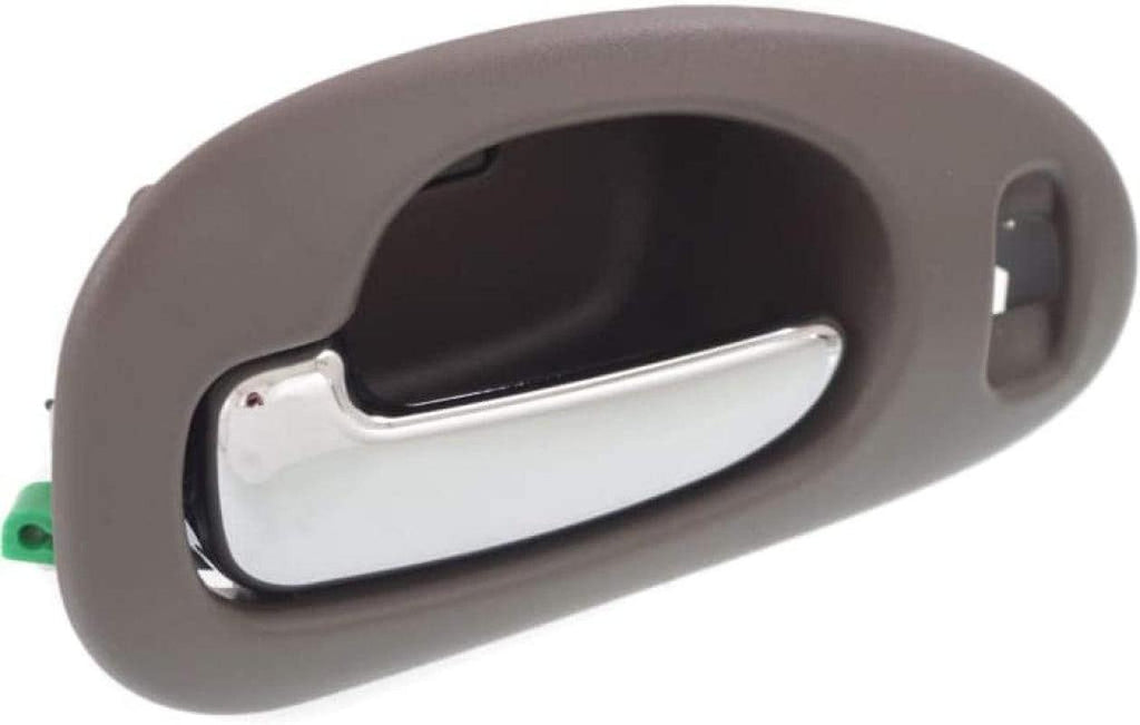 Compatible with Chrysler LHS Interior Door Handle 1999-2001 Driver Side Front Gray Bezel with Chrome Lever | with Door Lock Hole | Trim: Base