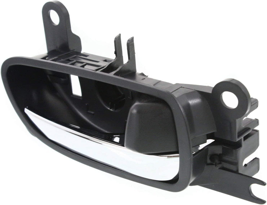 Interior Door Handle Set Compatible with 2006 Lexus GS300, Fits 2007-2011 Lexus GS350, Fits 2006-2007 Lexus GS430 Front, Driver and Passenger Side Black Bezel with Chrome Lever