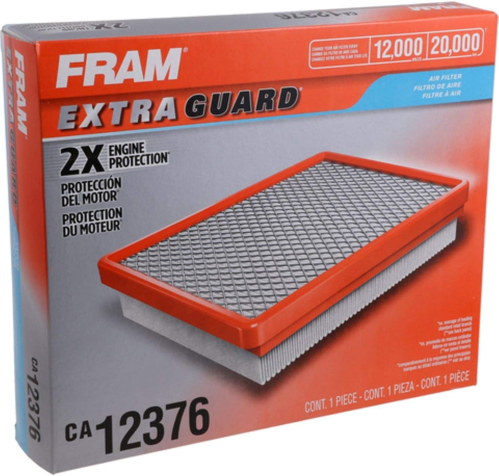 Extra Guard Flexible Panel Engine Air Filter Replacement, Easy Install W/Advanced Engine Protection and Optimal Performance, CA12376 for Select Chevrolet Vehicles