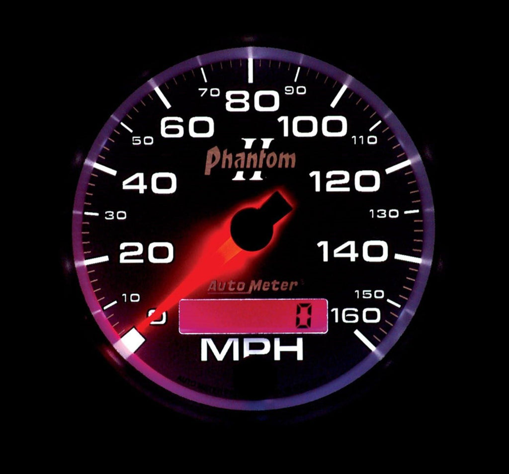 7588 Phantom II 3-3/8" 160 Mph In-Dash Electric Programmable Speedometer